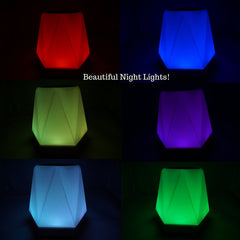 Wireless Speaker Multicolor Night Light, 7 Colors LED Mood Lamp and Music Player