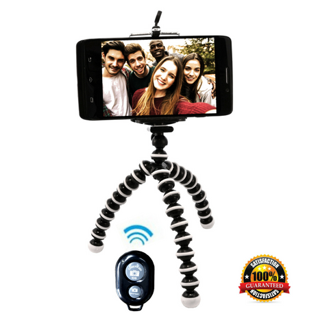 Flexible Tripod Stand with Remote for iPhone Android Galaxy Samsung